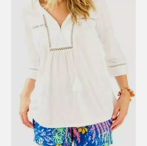 Lilly Pulitzer Tilda White Tunic Top Sz XL